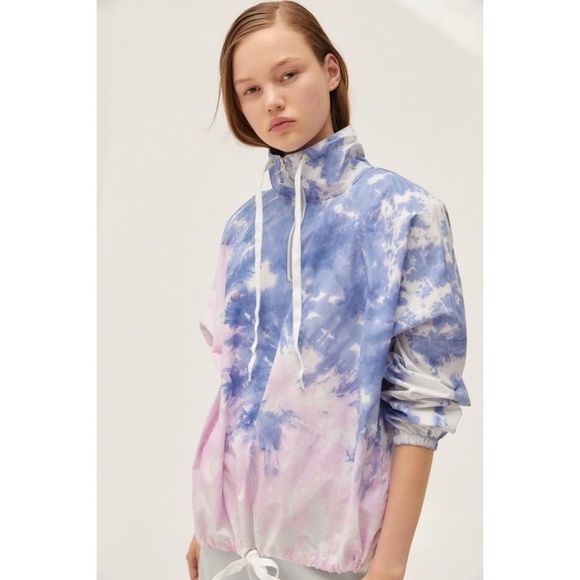 URBAN OUTFITTERS Cristal Anorak Pullover Jacket Multicolored Tie Dye - Picture 2 of 6